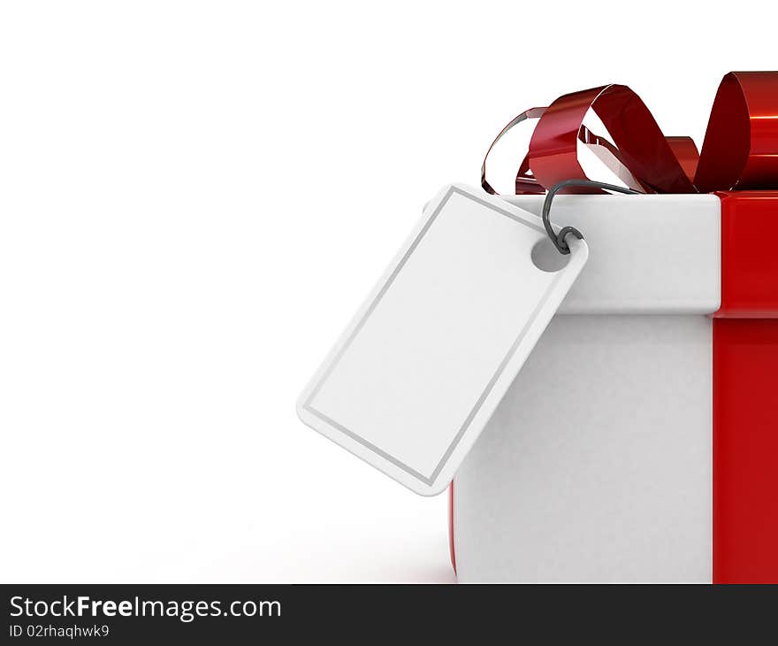 Detail gift 3d rendered isolated