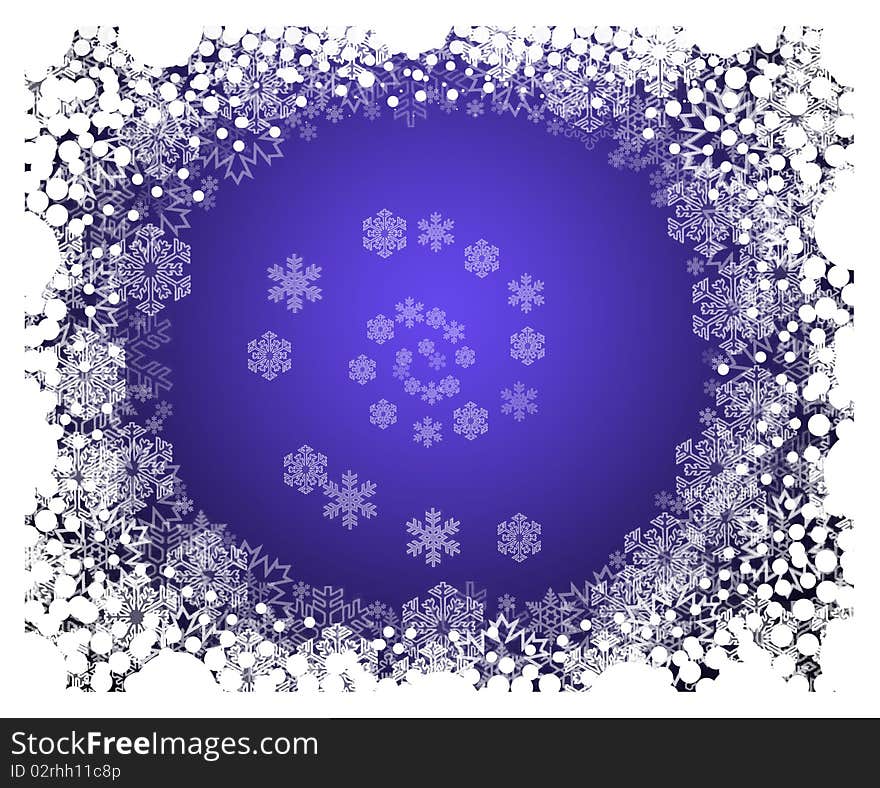 Abstract snowflakes background