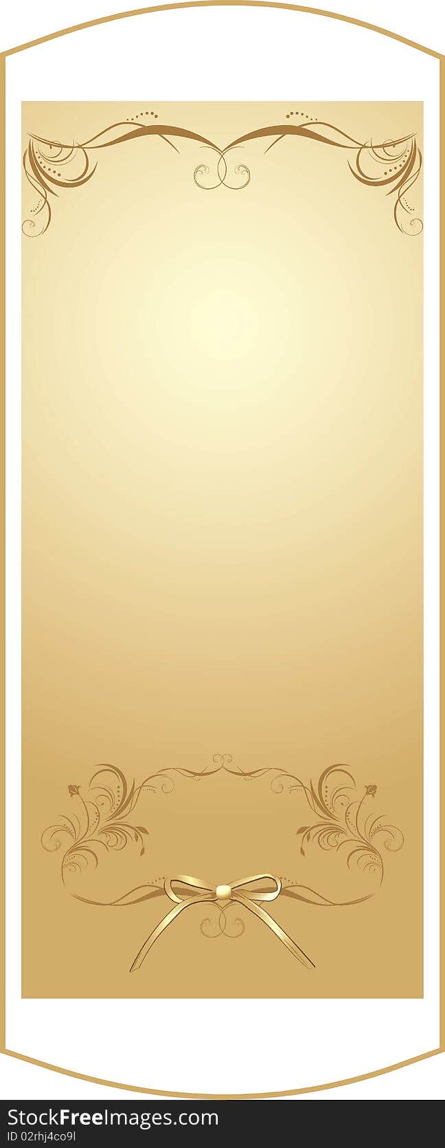 Decorative golden background. Banner. Illustration