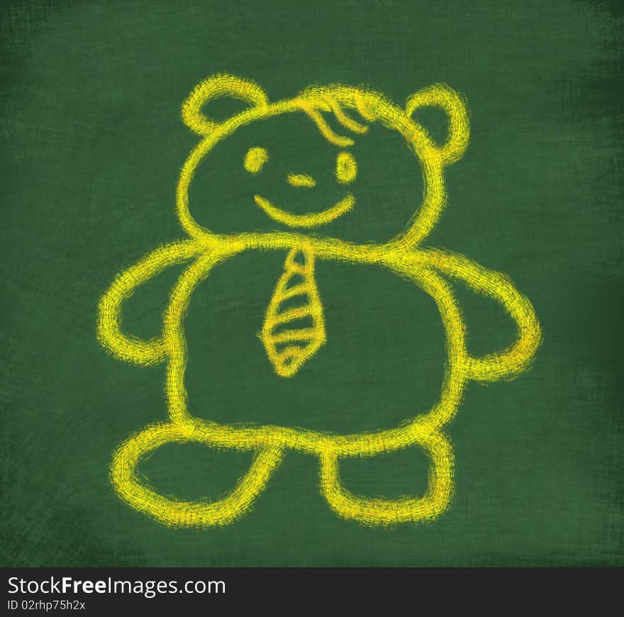 Sketch of yellow teddy bear