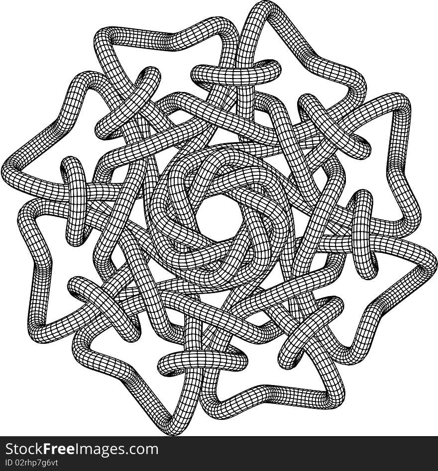 A Black and White Illustration of a Knot