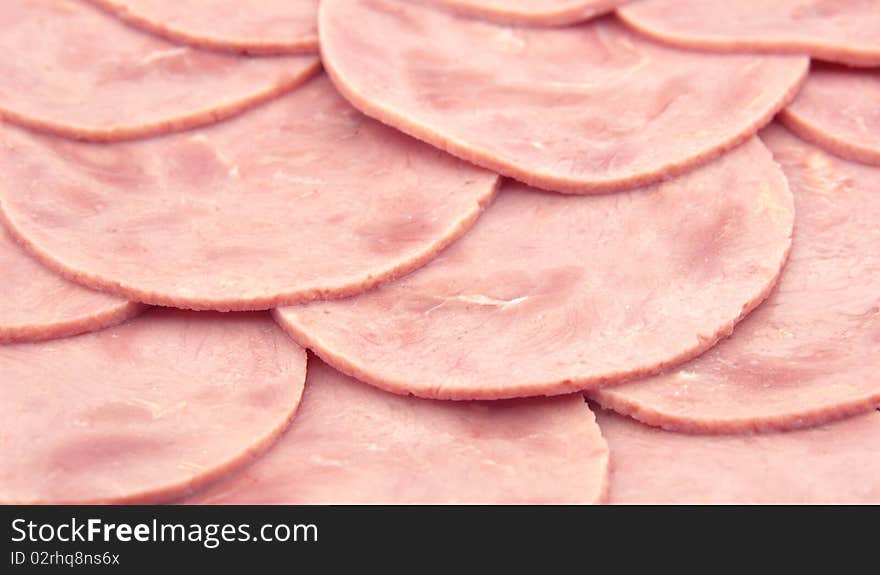 Appetizing fresh ham close up. Appetizing fresh ham close up