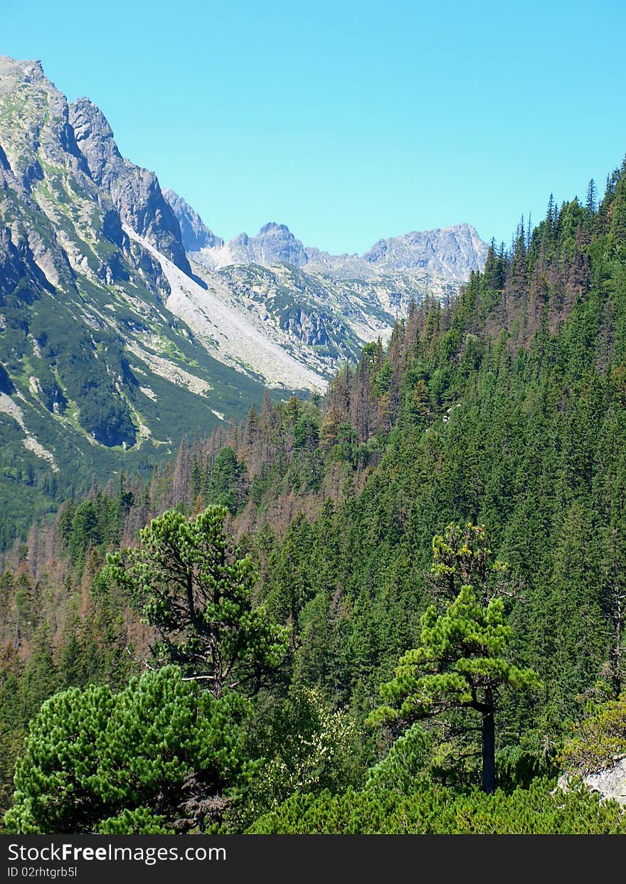 Mountains landscape. Vysoké Tatry, Slovak republic