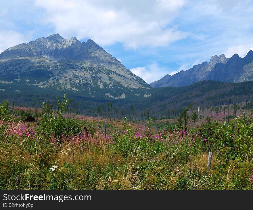 Mountains landscape. Vysoké Tatry, Slovak republic