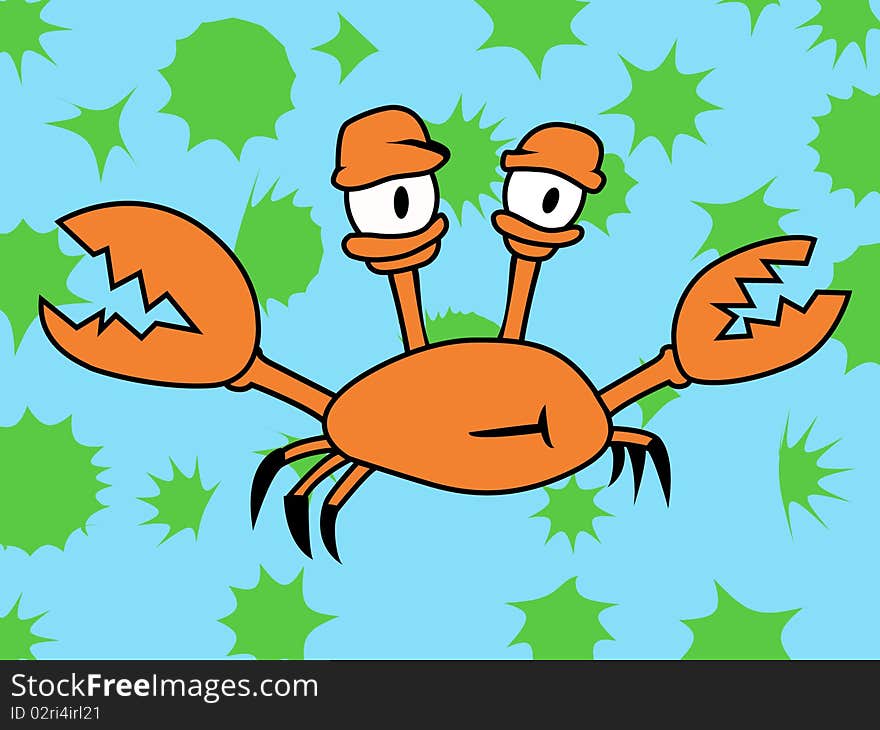 Cartoon crab