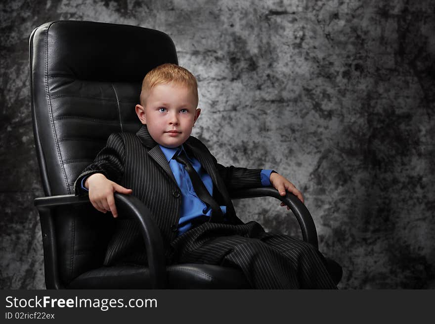 The little boy in a tie