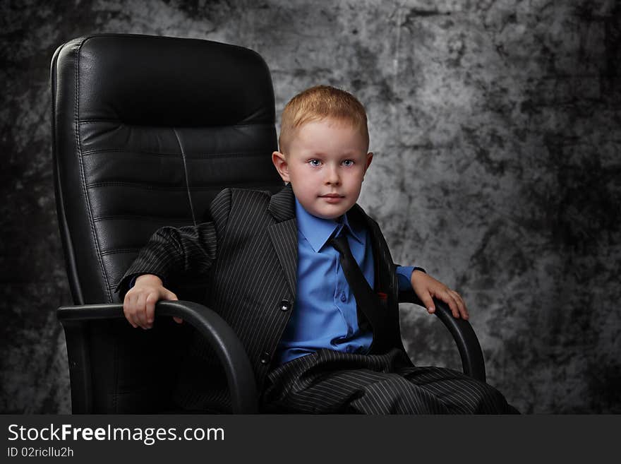 The little boy in a tie