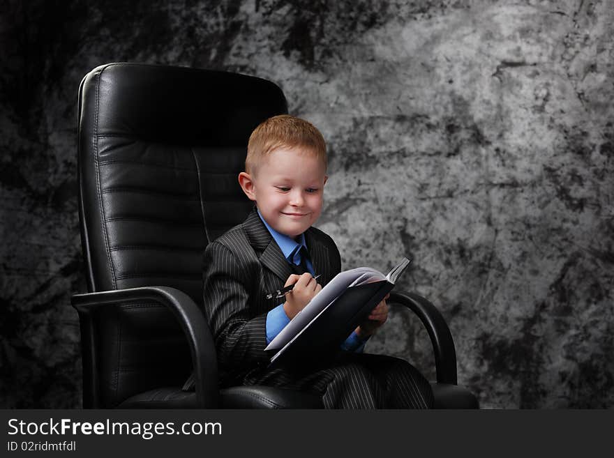 The little boy in a tie