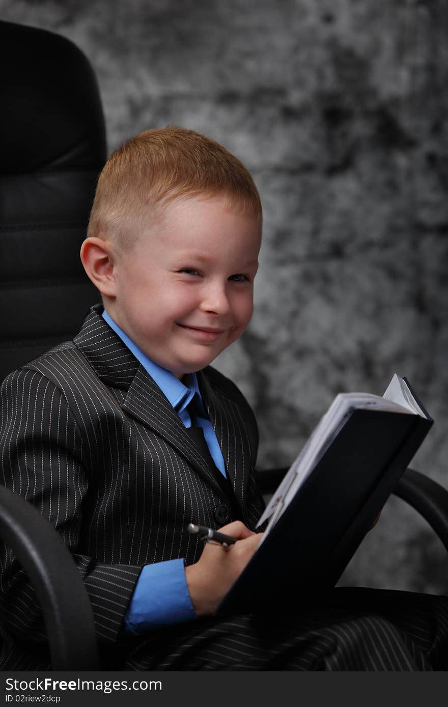 The little boy in a tie