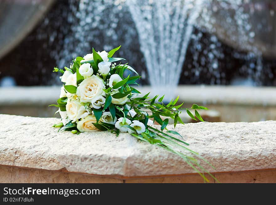 Close up of wedding bouquet