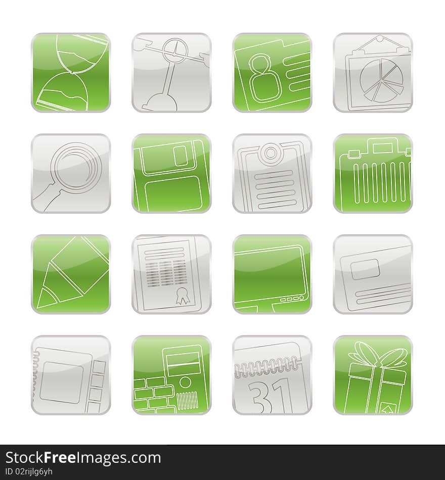 Business and office icons -  icon set