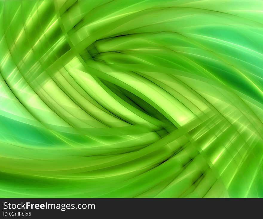 Green blurry waves and curved lines background. Green blurry waves and curved lines background