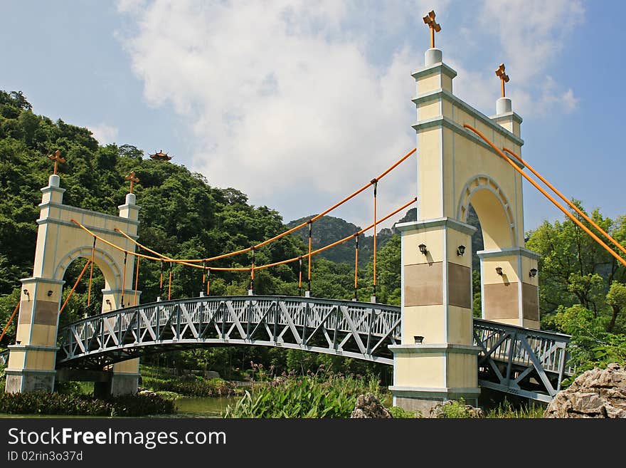 A bridge in garden