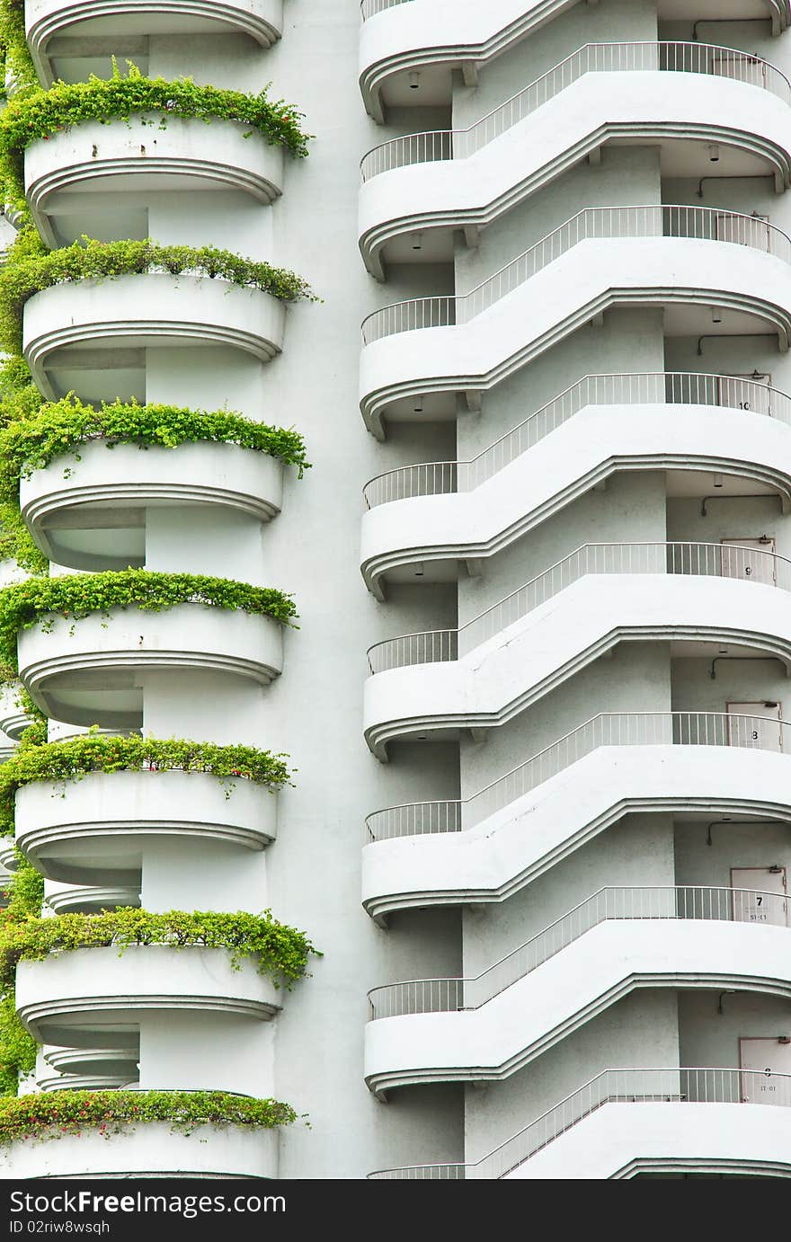 Facade of building in Thailand