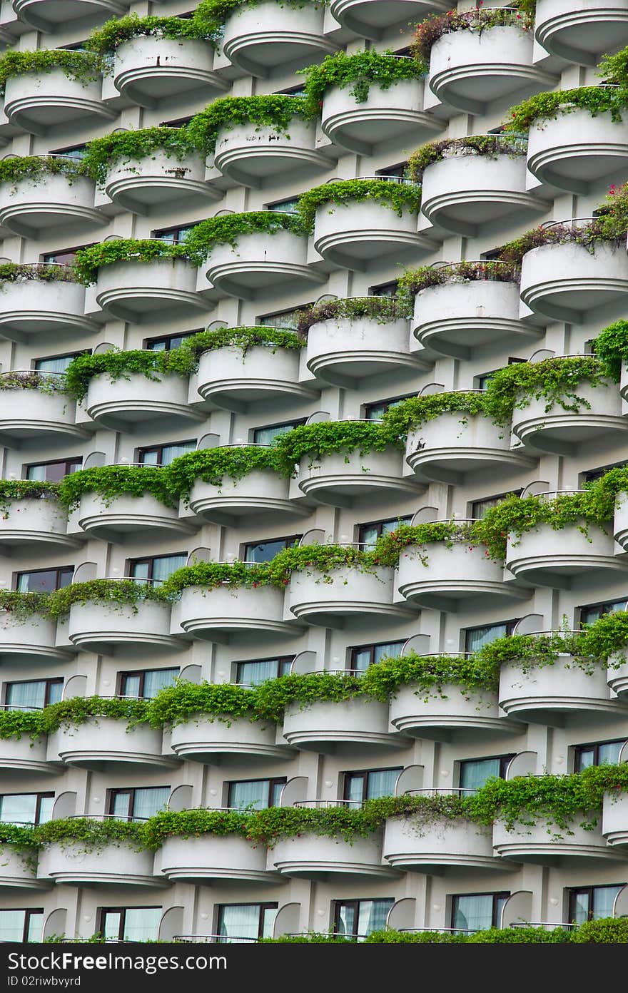 Facade of building in Thailand