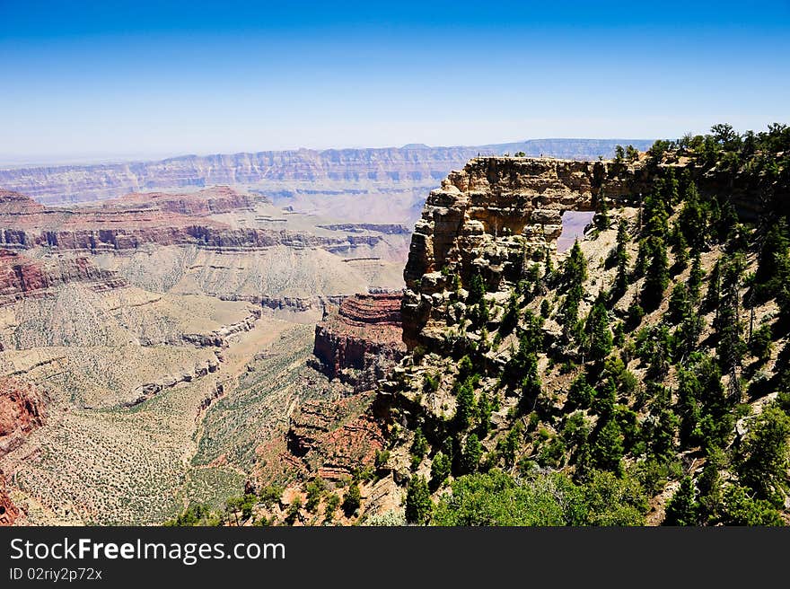 Vew of Angels window, north rim of the Grand Canyon National Park