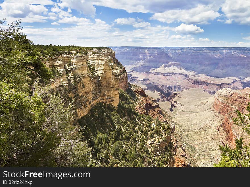 Cliff over grand canyon