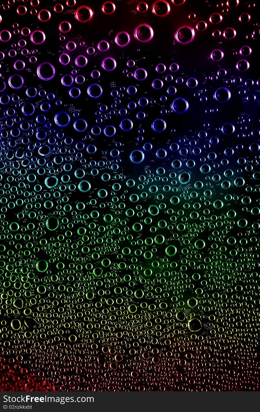 Macro closeup of condensation water bubbles