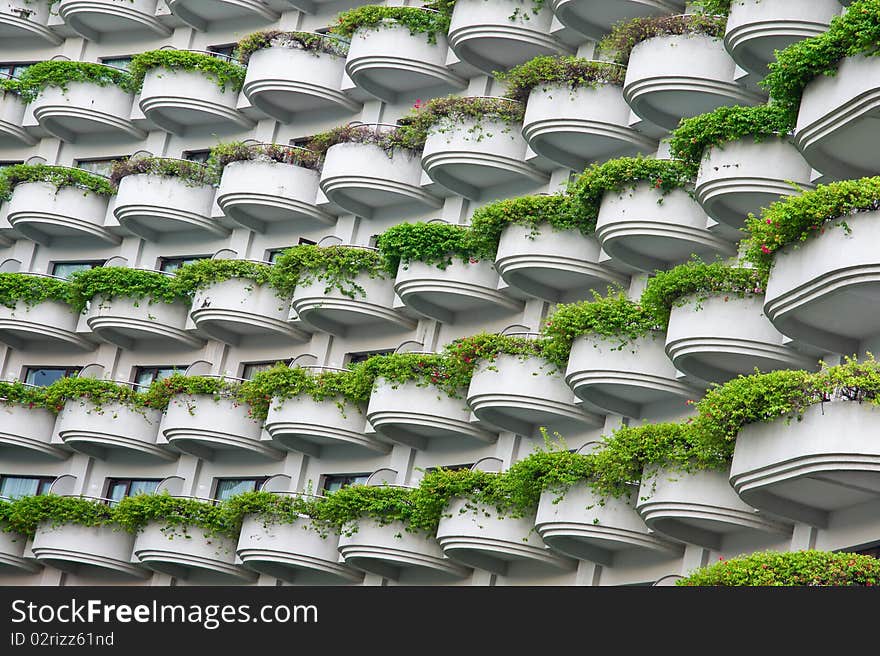 Facade of building in Thailand