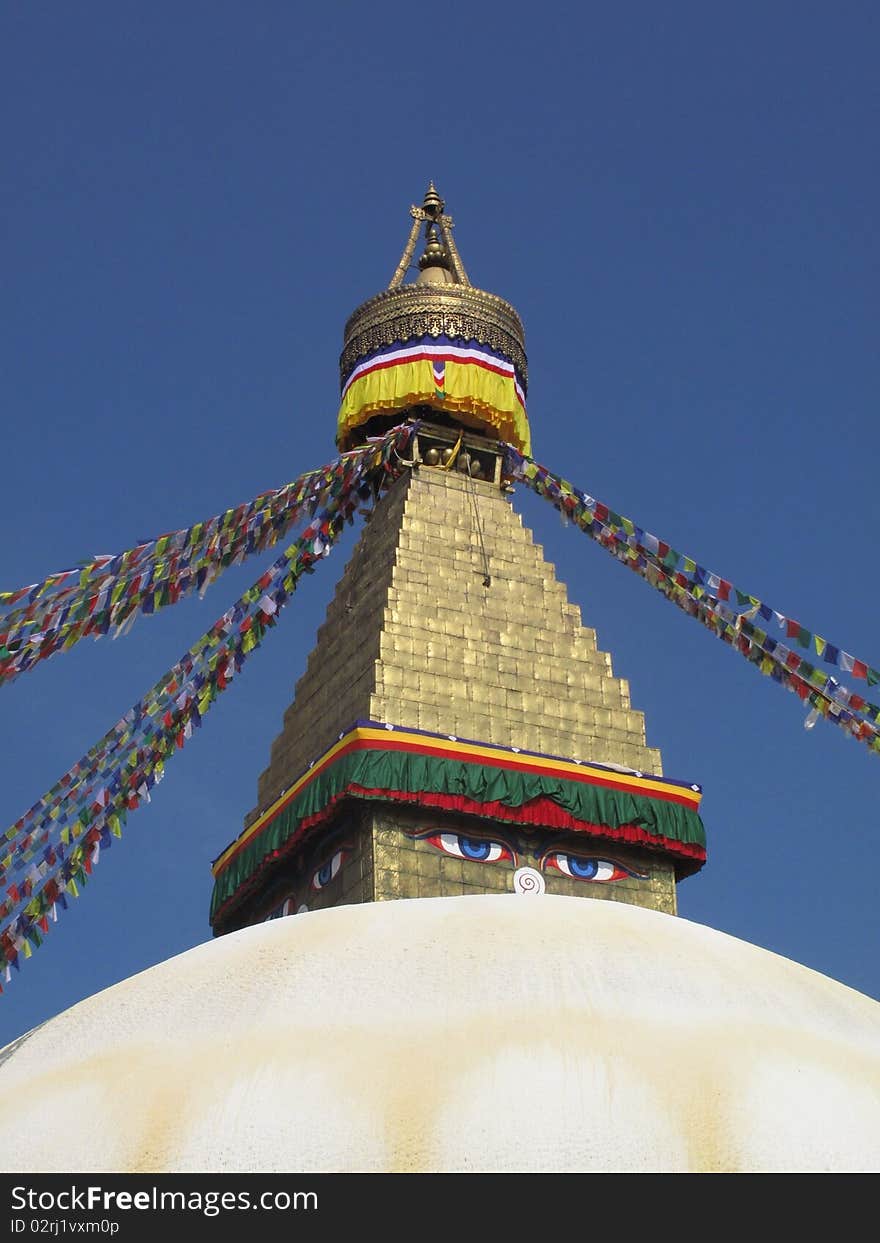 Eye Of Buddha The Bodnath Stupa Temple