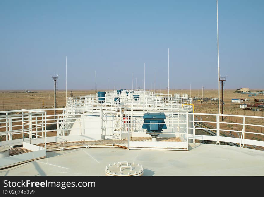 Storage of oil view from the top. Storage of oil view from the top.