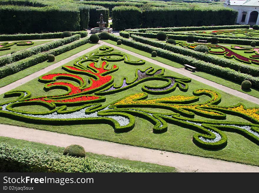 Flower garden, Kromeriz, Czech Republic