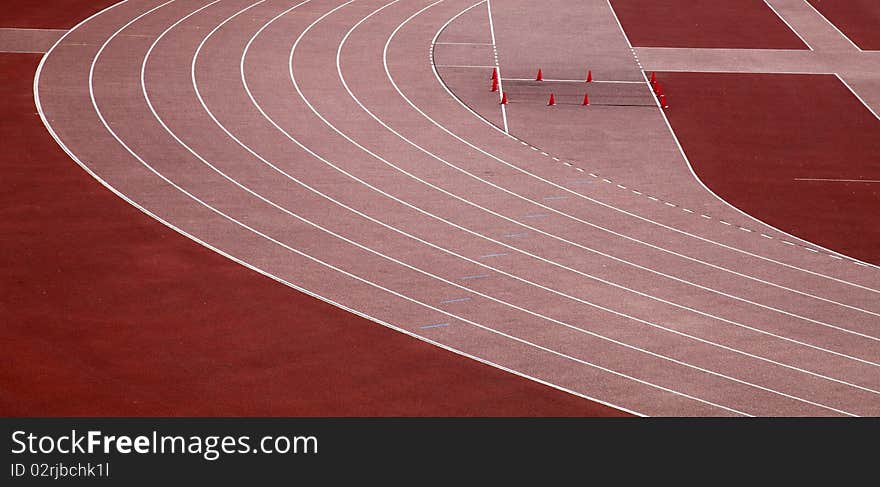 Running tracks of the Zurich city stadium