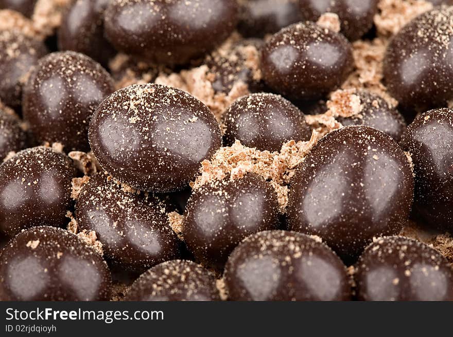 Chocolate balls with crumbs