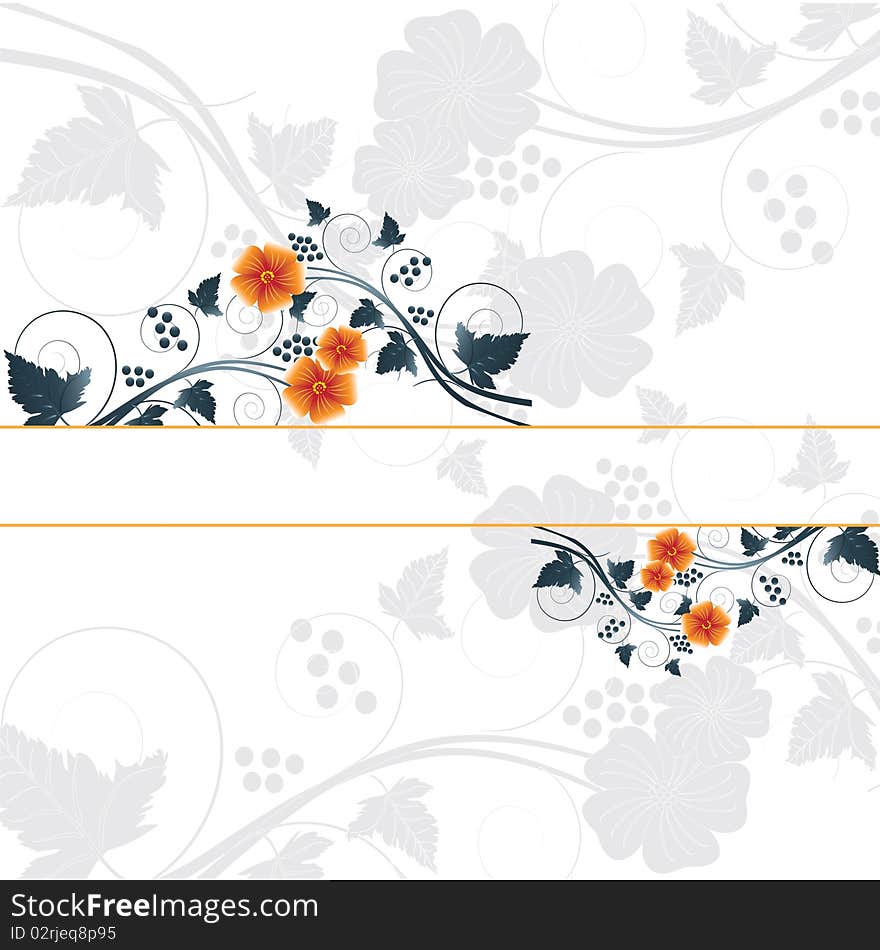 Floral abstract design element for your text