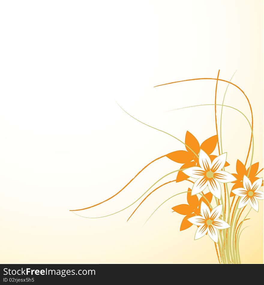 Abstract floral background with place for your text