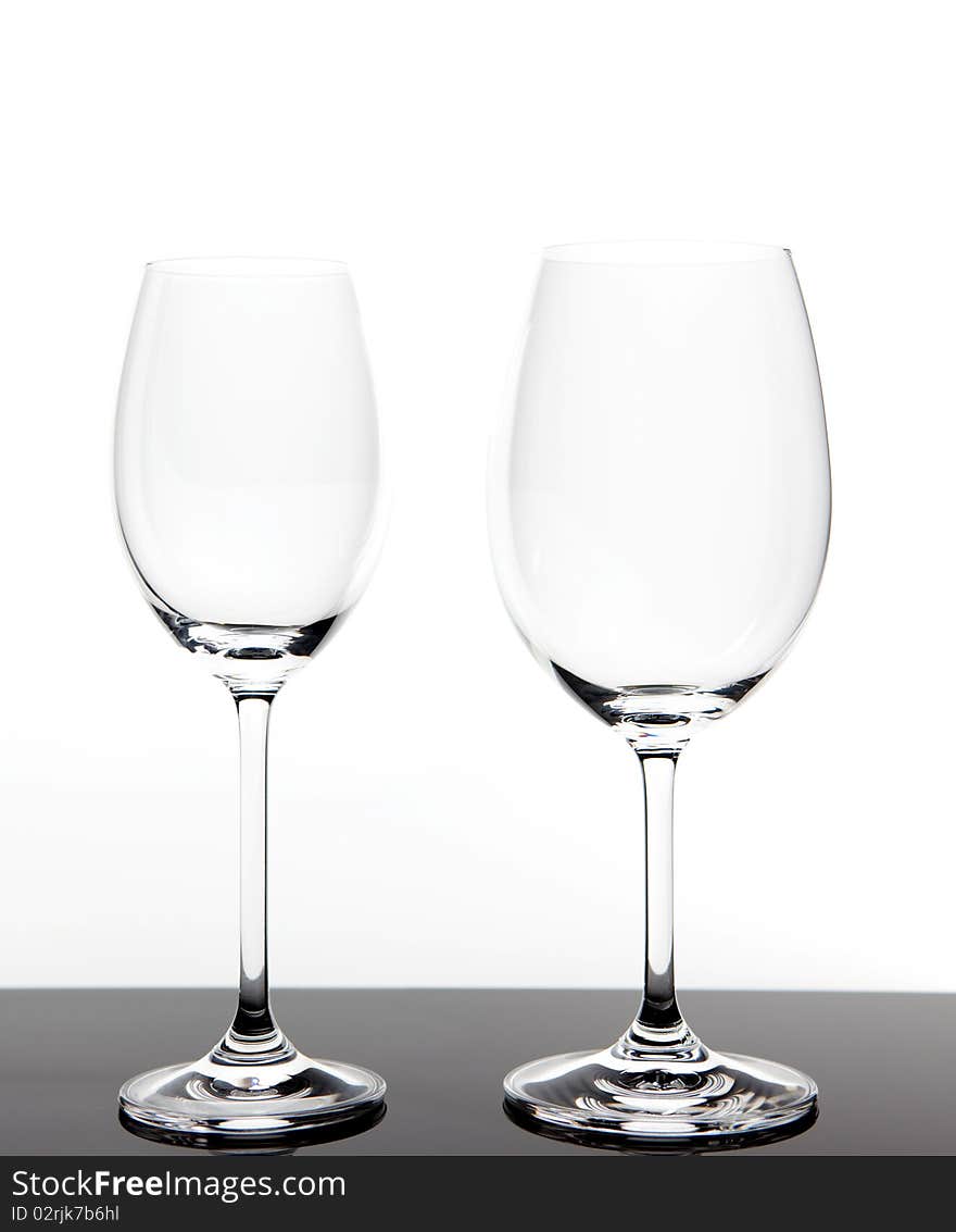 Two wine glasses