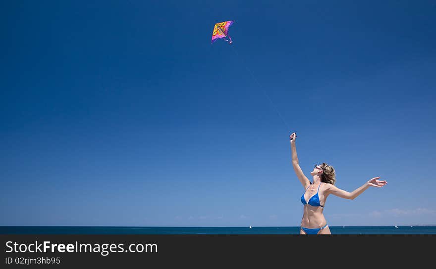 Flying a kite