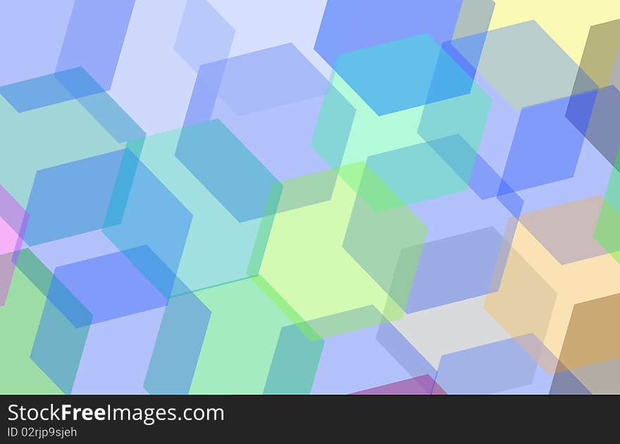 Colorful transparent background with squares