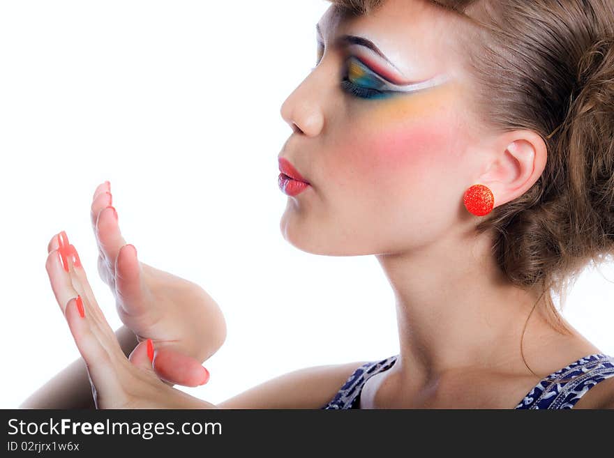 Portrait of beautiful girl with make-up. Portrait of beautiful girl with make-up