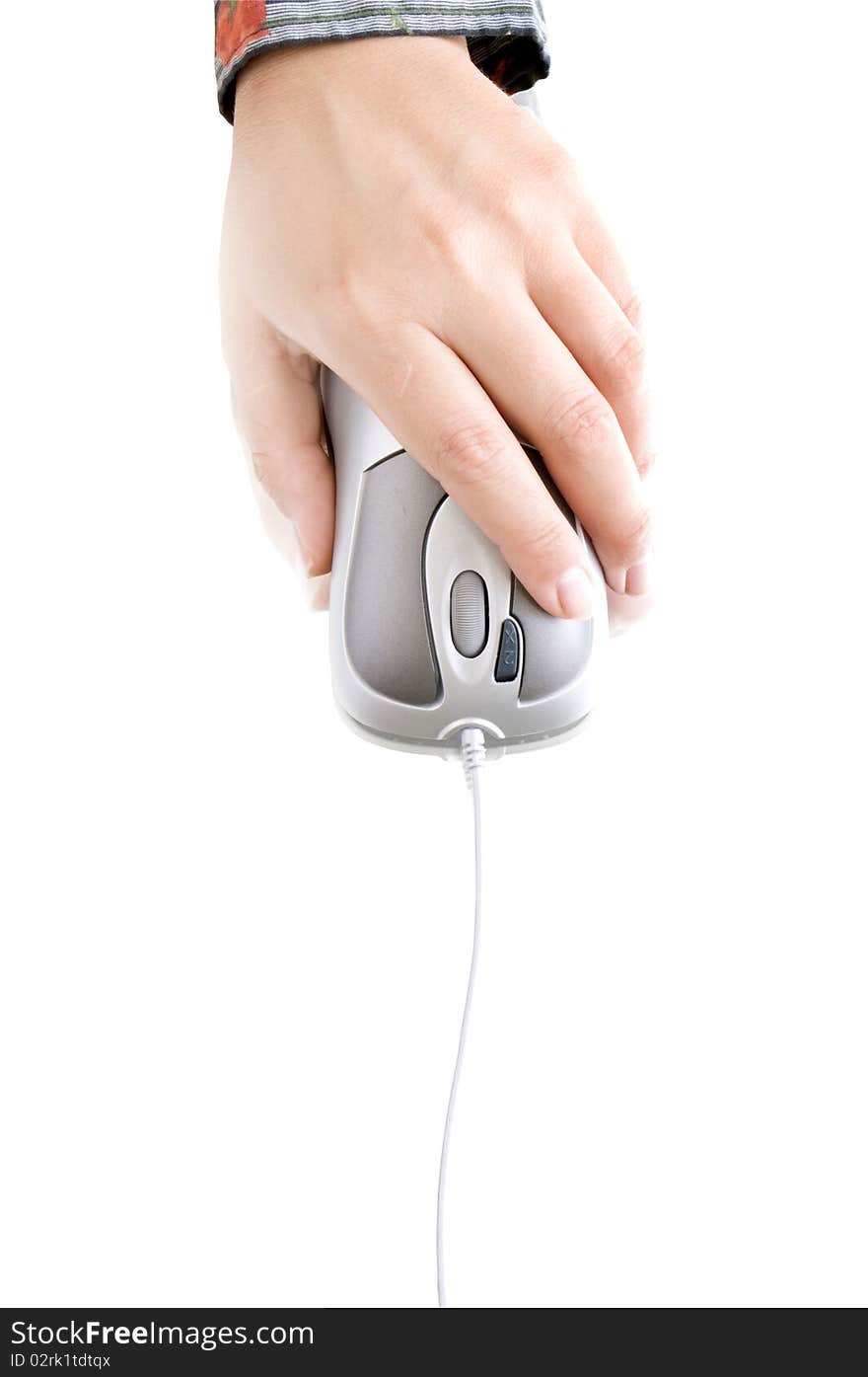 Computer mouse in hand