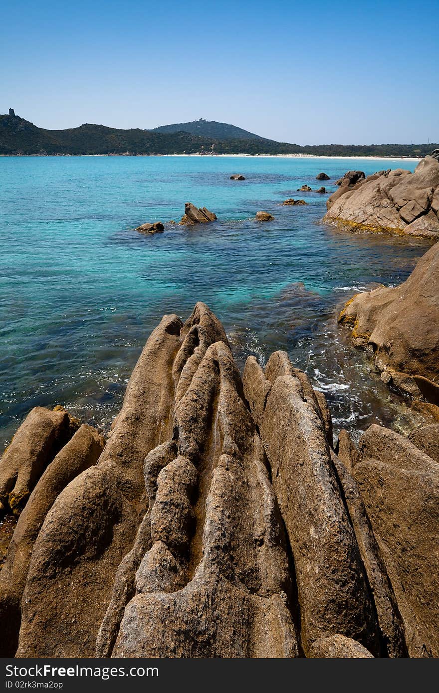 A rock resembling the prow of a boat that arrives on the south coast of Sardinia. A rock resembling the prow of a boat that arrives on the south coast of Sardinia