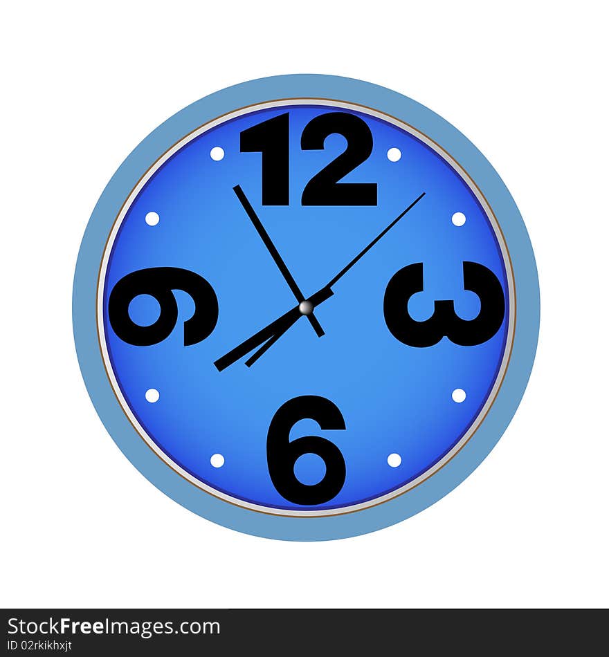 Clock blue