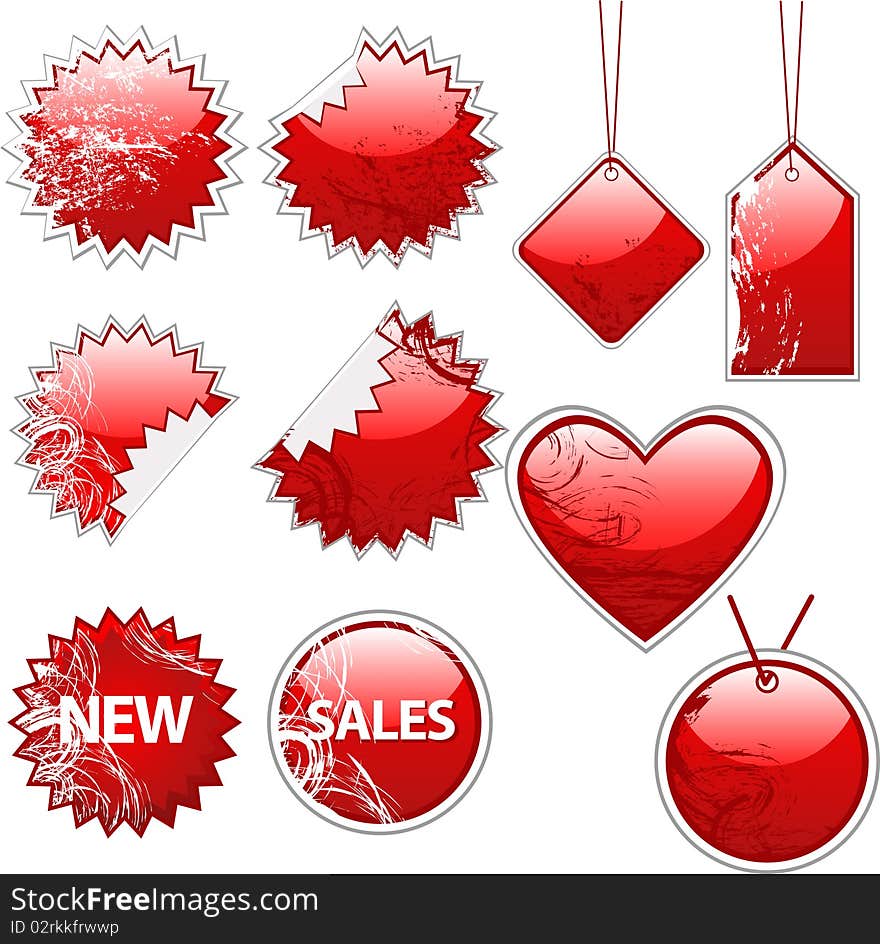 Sale and discount labels. A set of computer icons. Sale and discount labels. A set of computer icons.