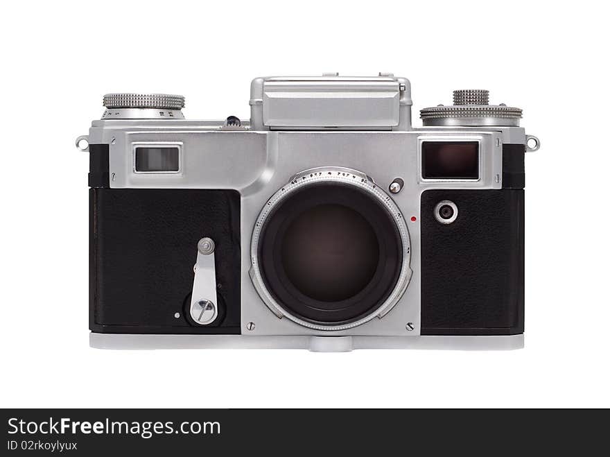 Camera isolated on white background. Camera isolated on white background.