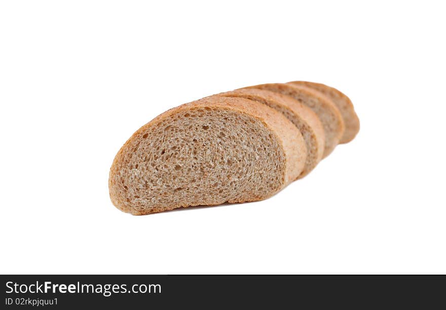 Bread slices isolated on white background. Bread slices isolated on white background.