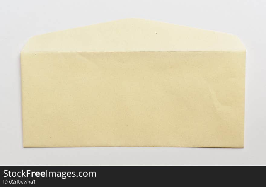 An envelope white isolation and background. An envelope white isolation and background