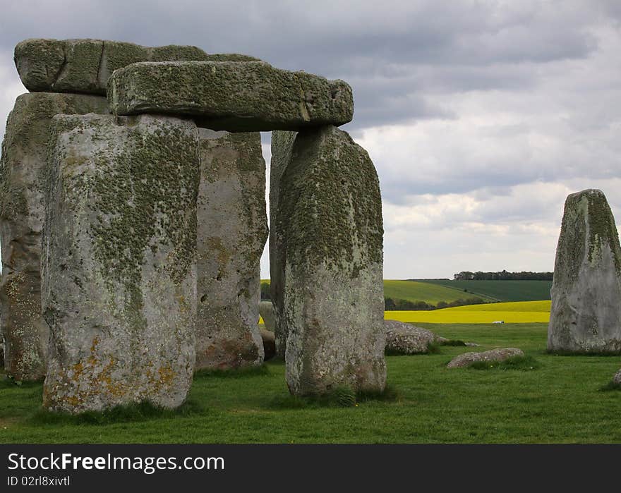 Ancient Stonehenge near Salisbury, England UK. Ancient Stonehenge near Salisbury, England UK