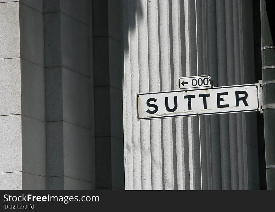 San francisco sutter street sign