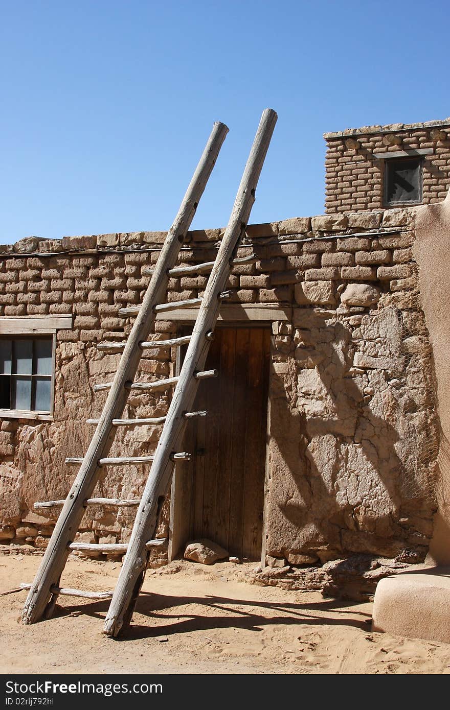 Ancient Indian Pueblo Kiva Ladders.