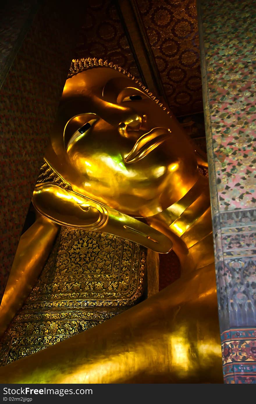 The buddha of poe temple bangkok thailand