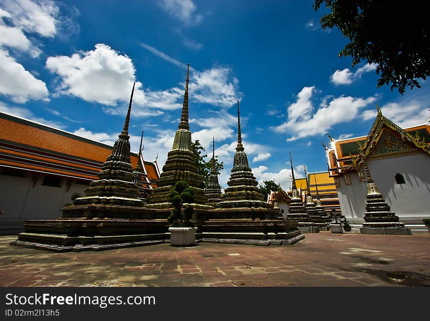 The  poe temple of bangkok thailand. The  poe temple of bangkok thailand