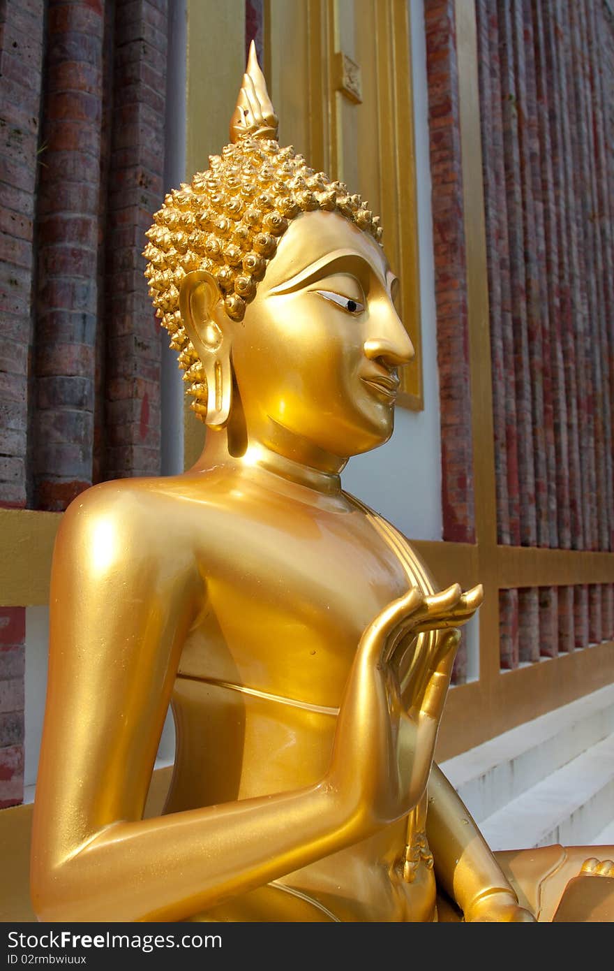 Golden Buddha in Nakonpranom Thailand