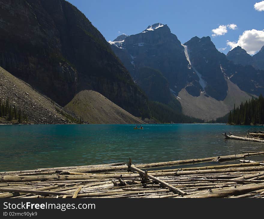 Moraine Lake in Banff National Park located in Alberta Canada