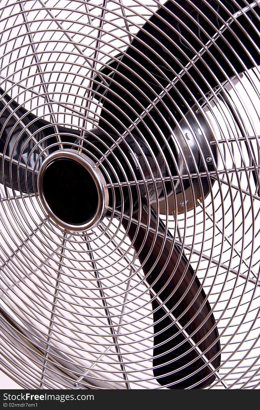 Detail of chrome interior fan. Detail of chrome interior fan