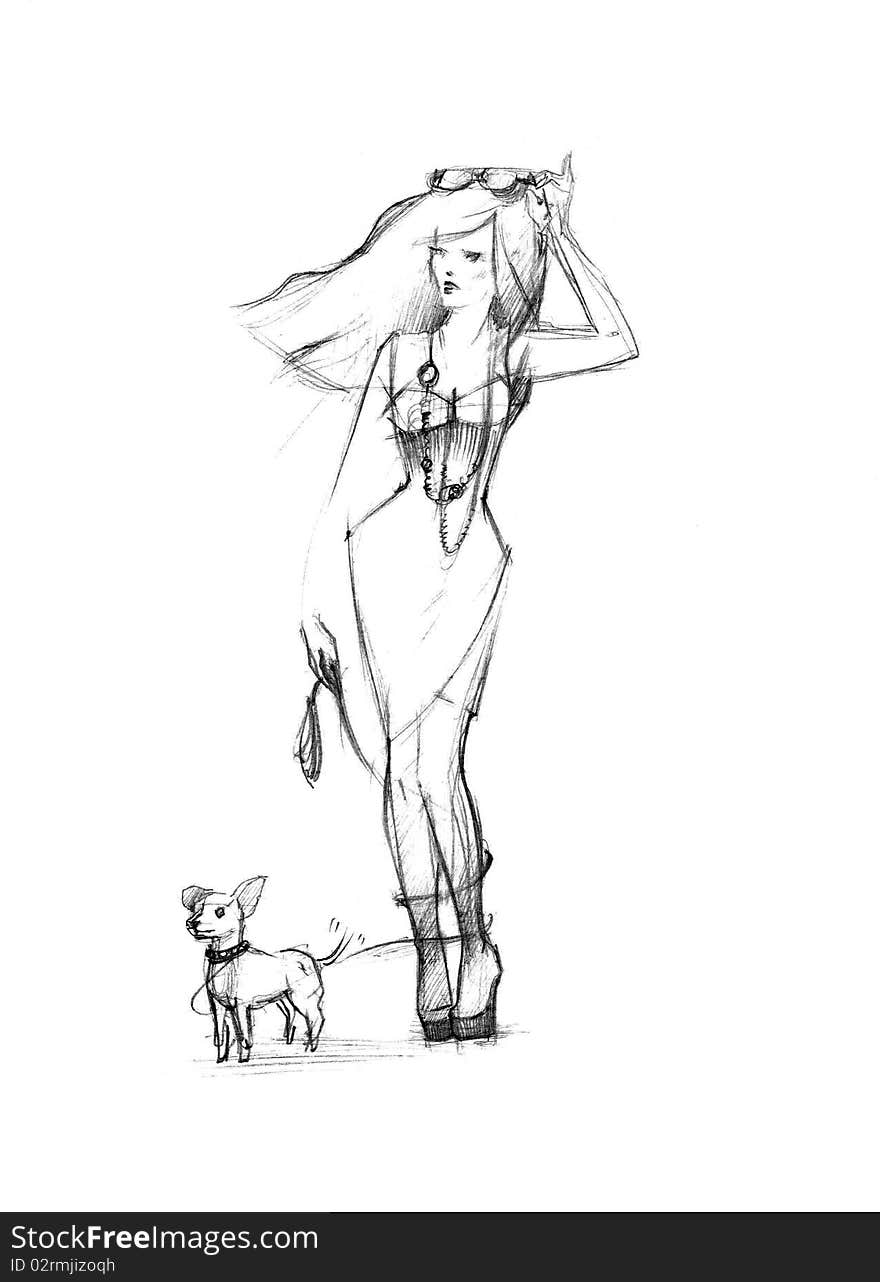 lady with a doggy